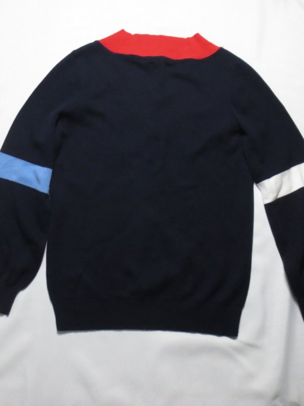NWT TOMMY HILFIGER womens RED white BLUE patriotic SWEATER petite size S/P - Picture 6 of 8